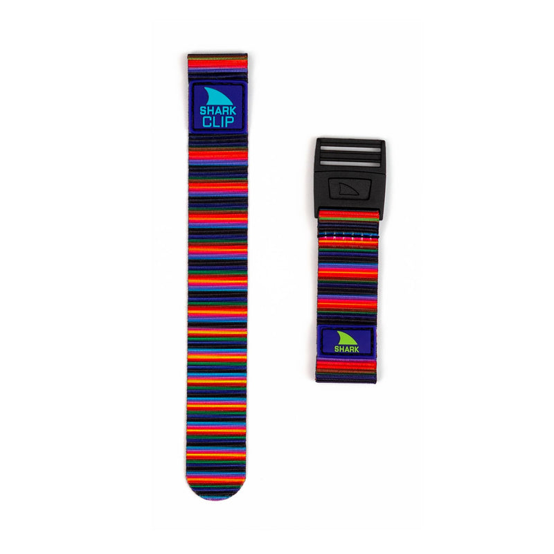 Two vibrant Freestyle STRAP KIT - CLIP - ULTRAVIOLET straps with clip closures displayed against a white background.