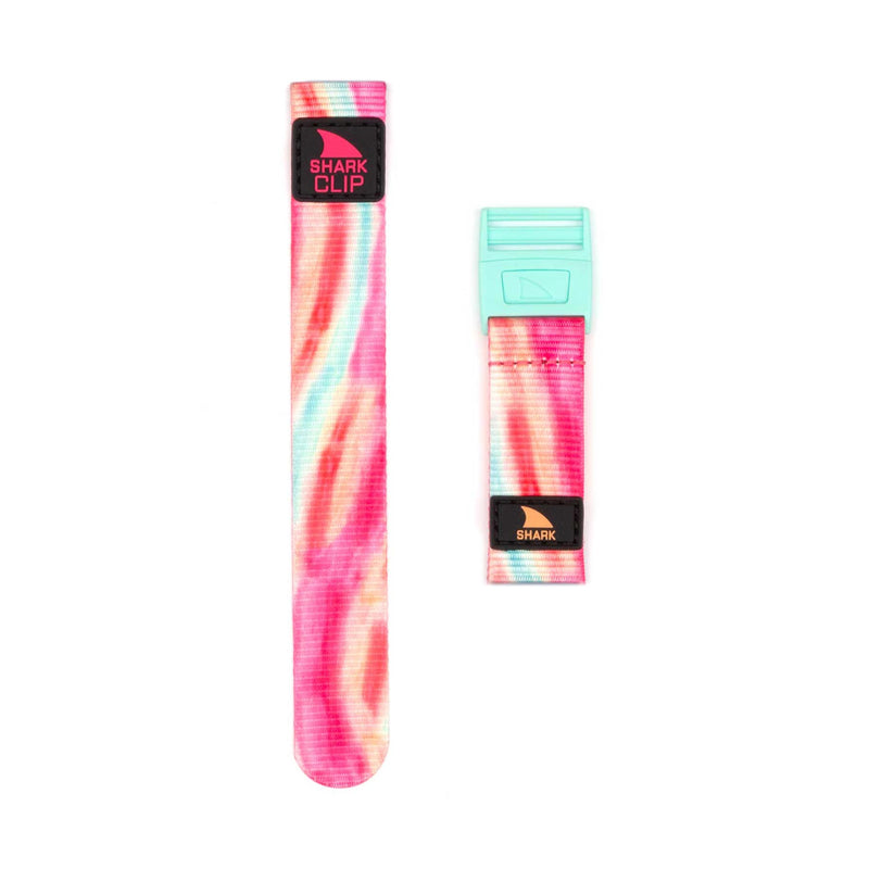 Two Freestyle STRAP KIT - CLIP - SORBET bands with a pink, blue, and white swirl pattern are displayed next to each other.