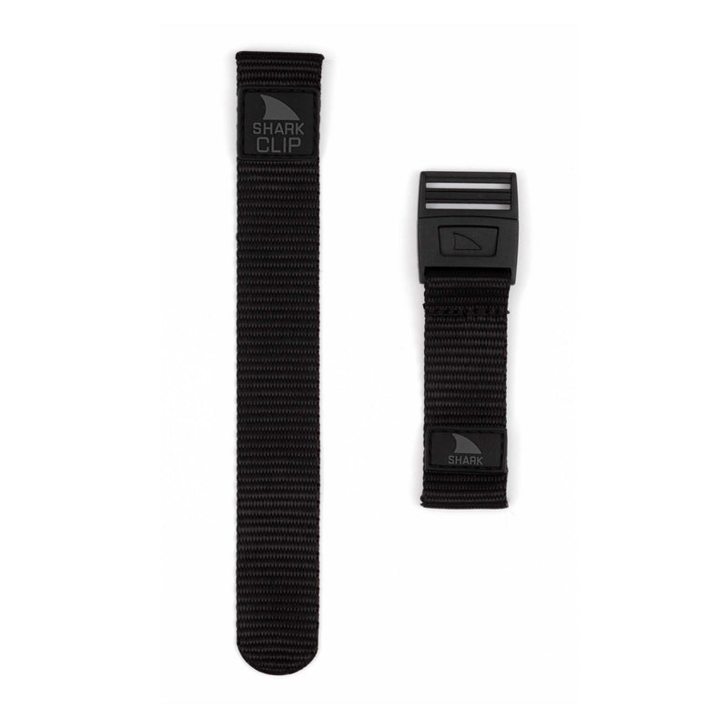 Two Freestyle STRAP KIT - CLIP - DARK MODE nylon bands with plastic clips, arranged next to each other on a white background.
