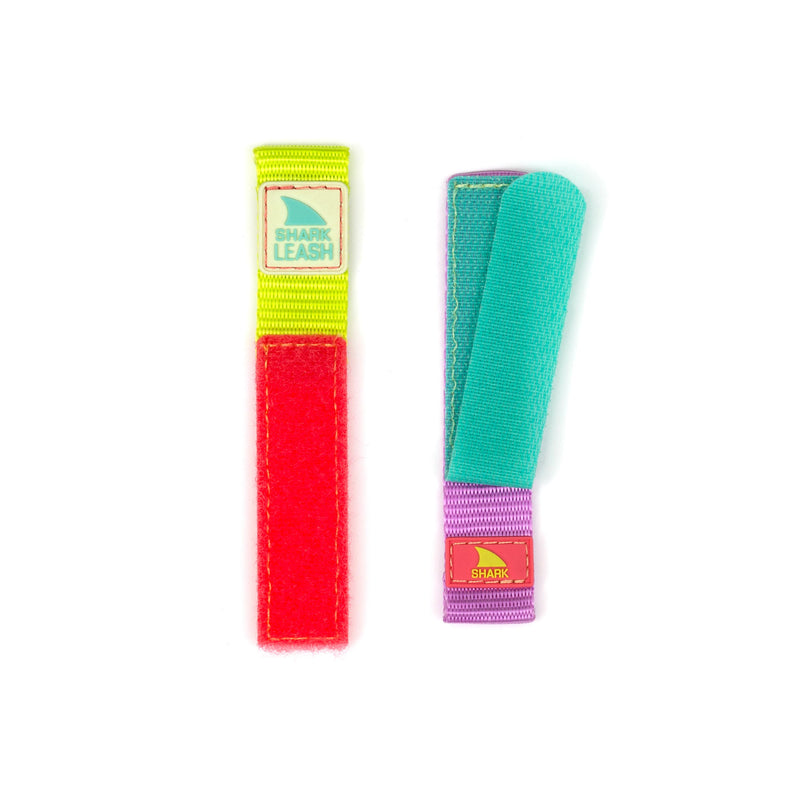 Two Freestyle STRAP KIT - LEASH - SOUR APPLE wrist straps with Velcro closure, displayed on a white background.