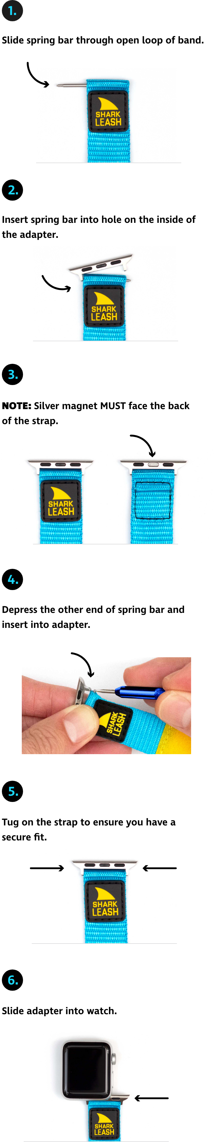 Freestyle Apple Watch™ Strap Leash Sizing