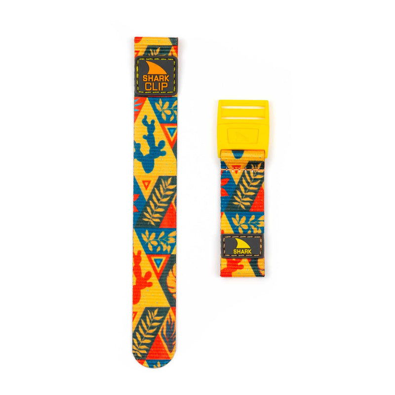 Two vibrant Freestyle STRAP KIT - CLIP - TRIBAL SUNSET watch straps featuring secure clip closures and bold tribal-inspired patterns.