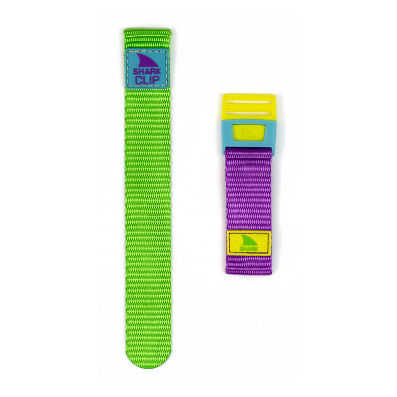 Two Freestyle STRAP KIT - CLIP - MARDI GRAS bands with secure clip closures, displayed against a white background.