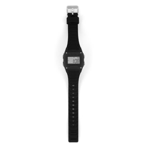 The Freestyle SHARK CLASSIC BLACK digital watch with a silicone band is displayed on a white background.