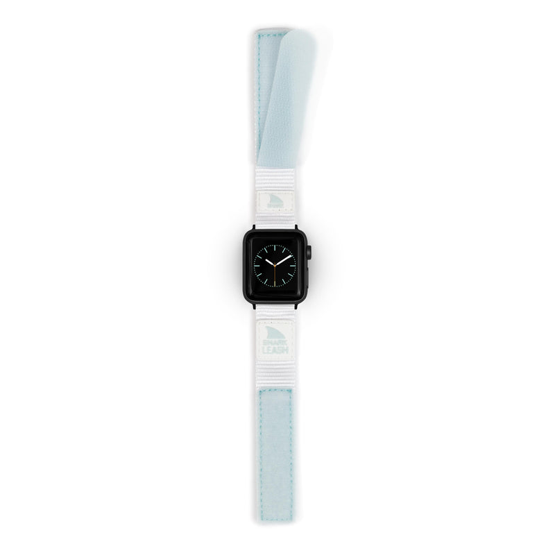 Freestyle APPLE WATCH™ LEASH STRAP ARCTIC RUSH in light blue fabric displayed flat against a white background.