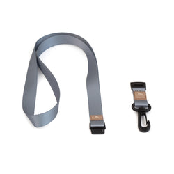 The Freestyle Sahara Lanyard & Key Chain displays an adjustable gray strap with buckle and black swivel hook against a white background.