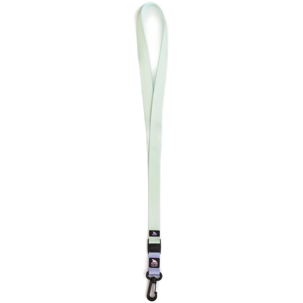 Freestyles Green Tea Lanyard featuring a black clasp and logos, from the Freestyle Lanyards collection.