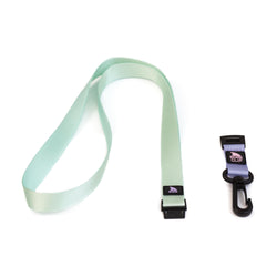Freestyle Green Tea Freestyle Lanyard & Key Chain with detachable Shark Clip, displayed against a white background.