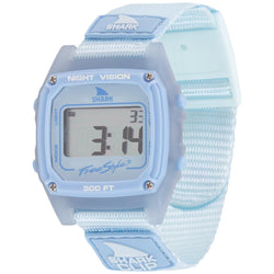 Freestyle SHARK CLASSIC CLIP SKY with nylon strap, display screen; light blue from the Sea Glass series.