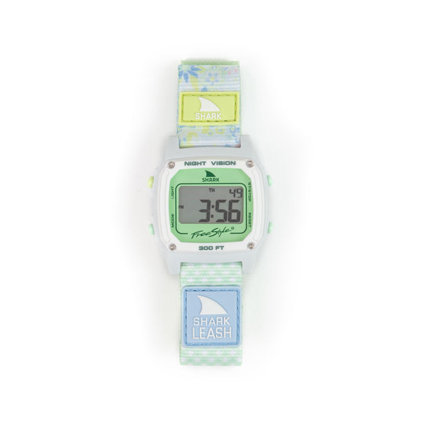 Freestyles SHARK CLASSIC LEASH BOHO LIME watch featuring a square face and pastel bands for a retro look.
