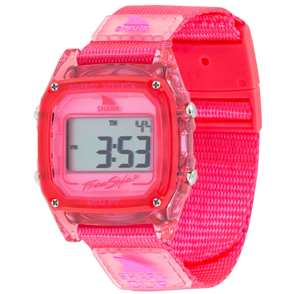 The SHARK CLASSIC CLIP CHERRY by Freestyle features vibrant pink style, water resistance, and Jelly Bean Collection design.
