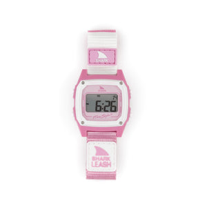 The Freestyle SHARK CLASSIC LEASH PINK CRUSH watch highlights Color Pop style, Shark Leash branding, and a fabric strap.