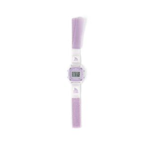 The Freestyle SHARK MINI LEASH LILAC SPLASH watch, with a lilac strap and face, displayed against a white background.