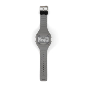 The Freestyle SHARK XL TIDE 600 GRAY watch features a water-resistant digital display showing current readings and tide information.