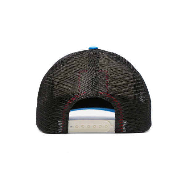 Fin Patrol Trucker Snapback Hat Black Neon