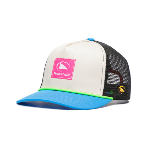Fin Patrol Trucker Snapback Hat Black Neon