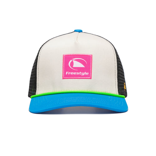 Fin Patrol Trucker Snapback Hat Black Neon