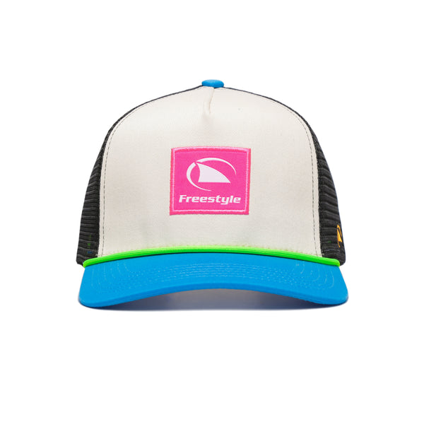 Fin Patrol Trucker Snapback Hat Black Neon