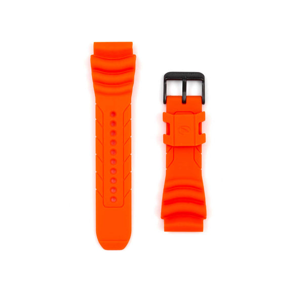 Hammerhead Strap Kit by Freestyle: Includes two orange polyurethane straps on white, one with a buckle and spring bars.