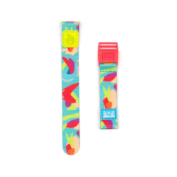 Two Shark Mini - Strap Kit - Clip wristbands by Freestyle, displayed in yellow and red, shown against a white background.