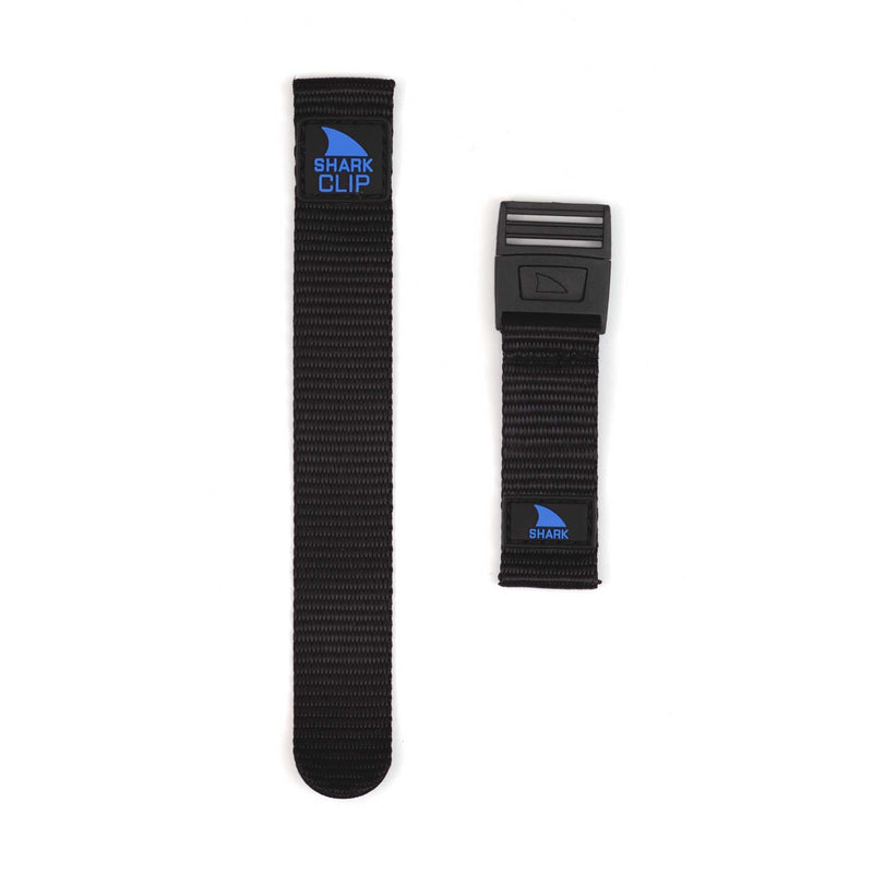 Two black Freestyle STRAP KIT - CLIP bands—one flat, one folded with clip closure—in midnight blue and black.