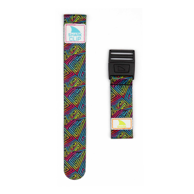 Two Freestyle STRAP KIT - CLIP - KALEIDOSCOPE watch straps featuring geometric patterns displayed against a white background.