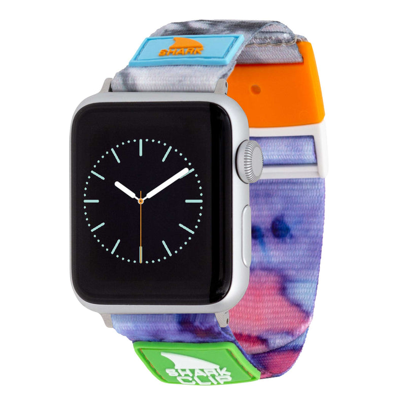 APPLE WATCH™ CLIP STRAP TIE DYE MAGENTA/BLUE