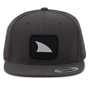 Shark Fin Snapback Hat Heather Grey