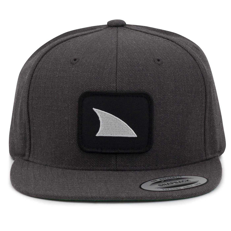 Shark Fin Snapback Hat Heather Grey