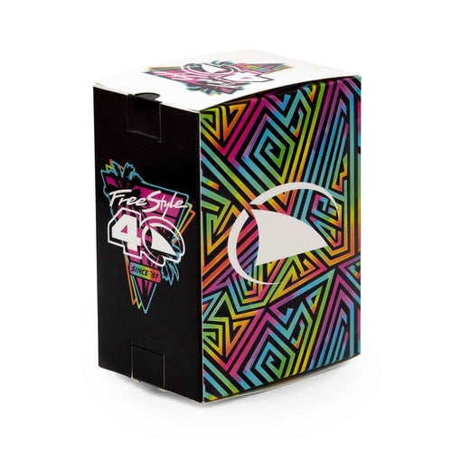 SHARK CLASSIC MINI CLIP SINCE 81 MINI NEON WAVE by Freestyle: neon geometric box with anniversary logo.
