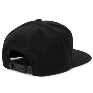 Shark Fin Snapback Hat Black