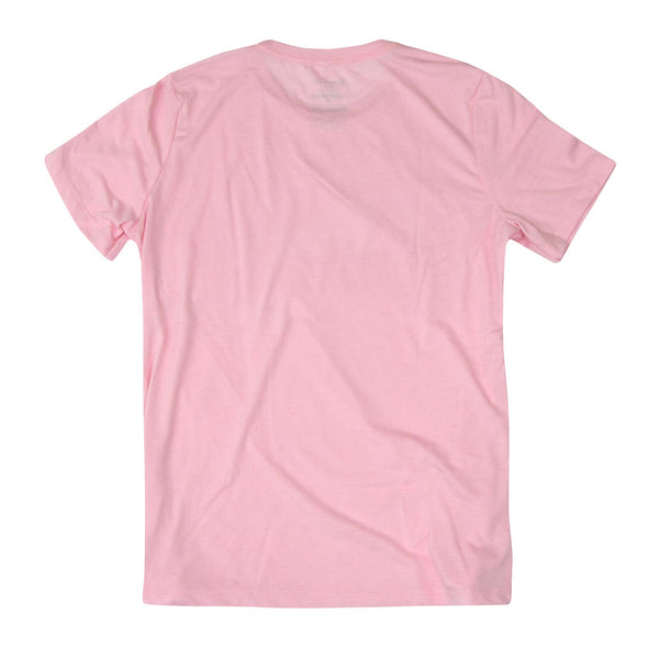 The Womens Big Fin Tee Pink by Freestyle is a relaxed fit with short sleeves and a simple design.