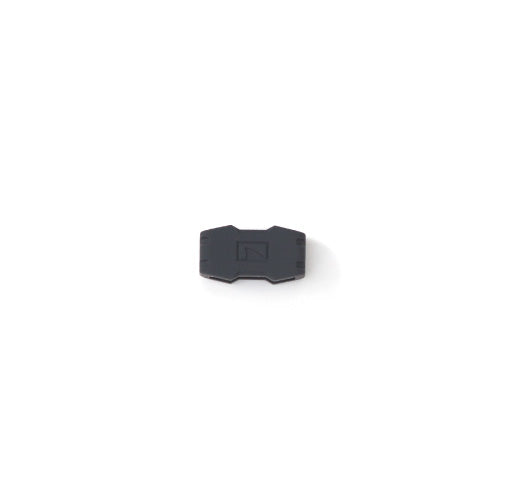 Freestyle Shark Classic dark grey silicone strap keeper with grooves and embossed design, displayed on a white background.