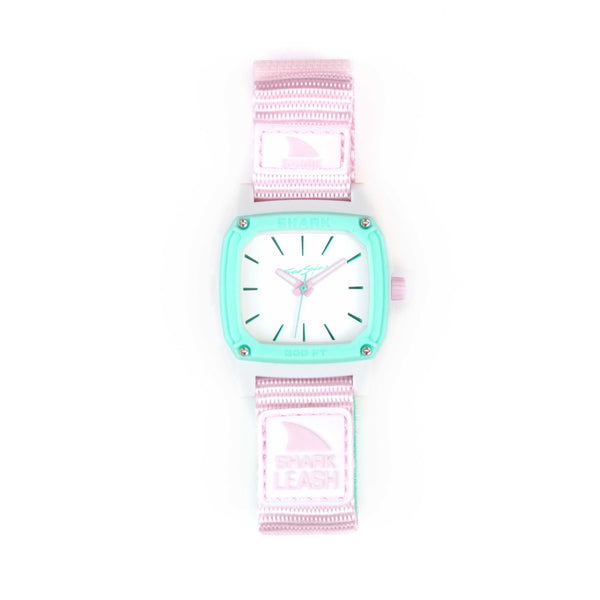 Freestyle SHARK CLASSIC LEASH ANALOG SEAFOAM wristwatch featuring a square face and water-resistant strap.