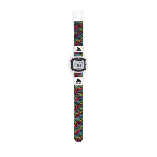 Freestyle SHARK CLASSIC MINI CLIP SINCE 81 MINI NEON WAVE: vibrant retro digital watch from the special edition Anniversary Collection.