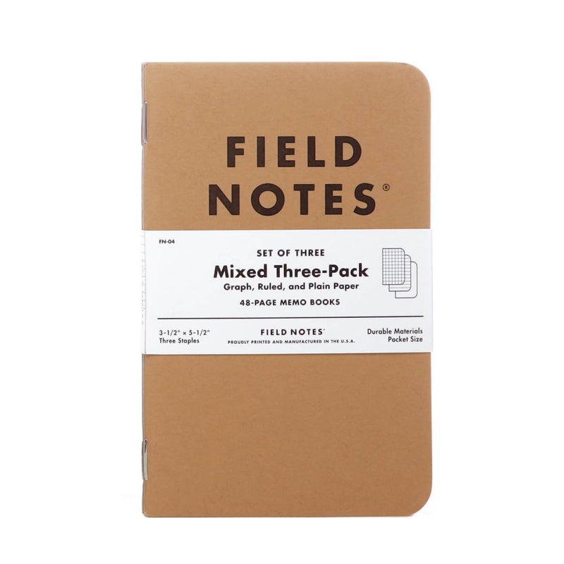 Freestyle USA ORIGINAL KRAFT NOTEBOOK MIXED: a set of pocket notebooks, each with 48 pages and a white label.