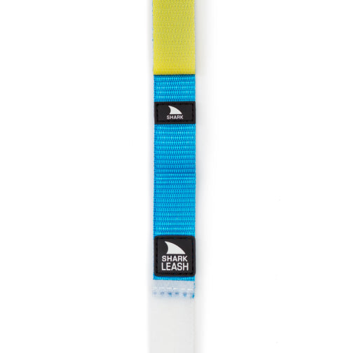 Freestyle Shark Classic Strap Kit - Leash YELLOW/CYAN features a unique closure with yellow, teal, and blue sections.
