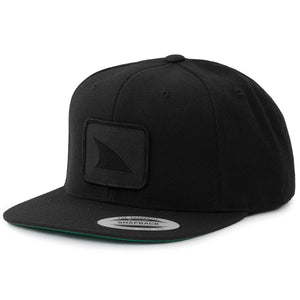 Shark Fin Snapback Hat Black